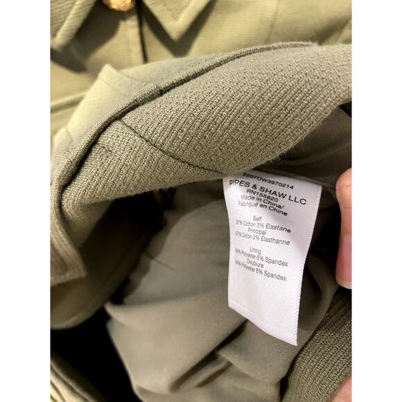 Veronica Beard Lambert Dickey Coat in Army Green size 8 - Picture 6 of 7